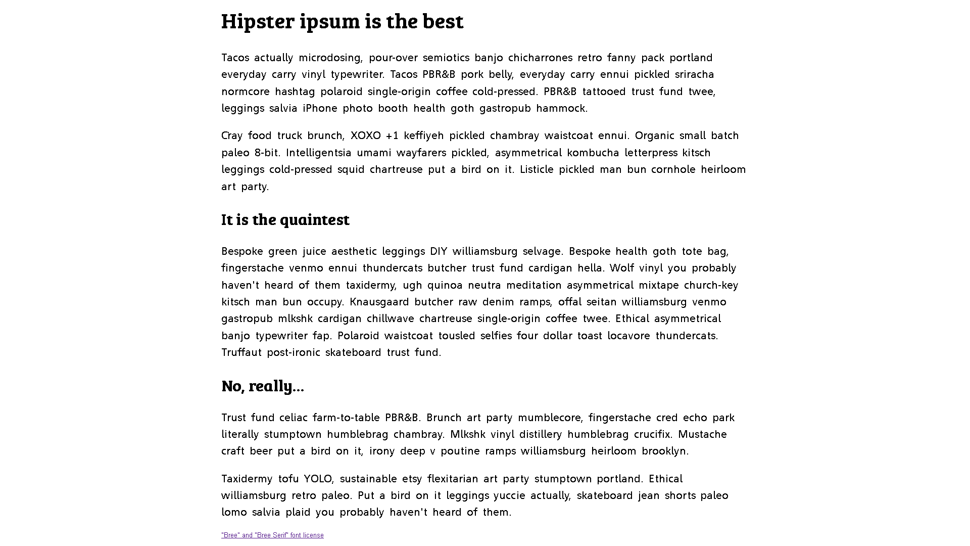 Result screenshot of "web_font_example" project